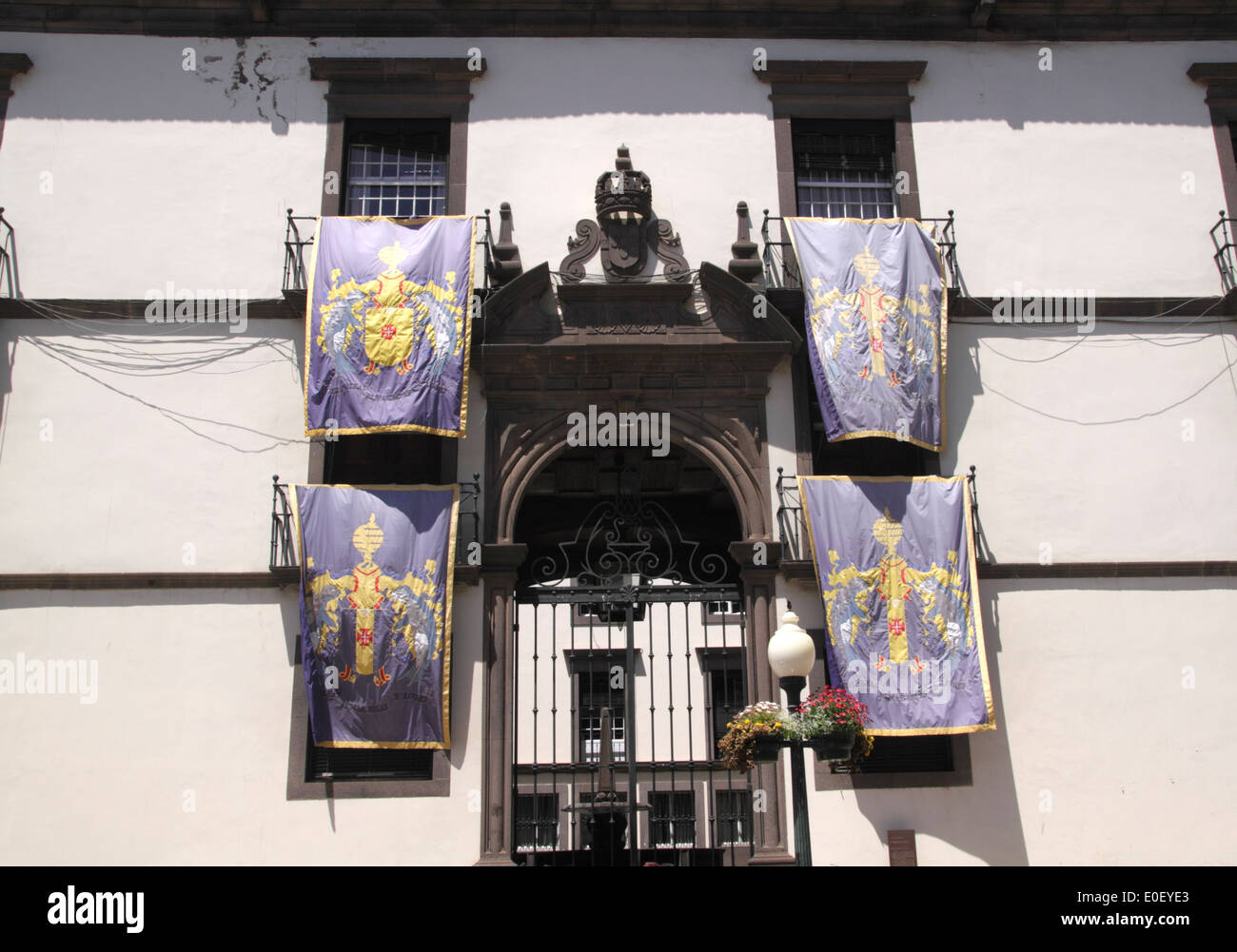 Closeup Governo Regional Building Funchal Madeira Stock Photo