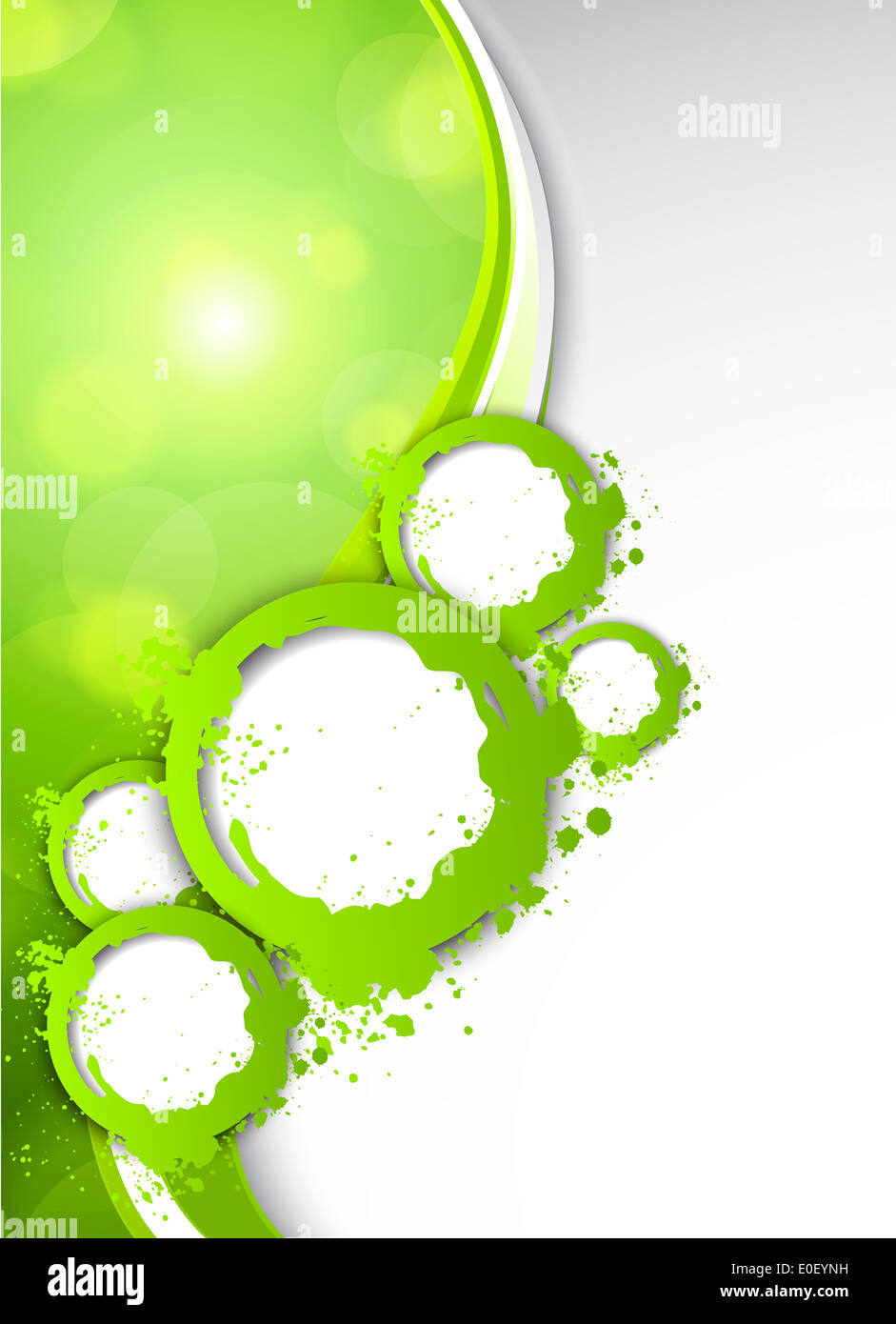 Abstract green background with circles Stock Photo - Alamy
