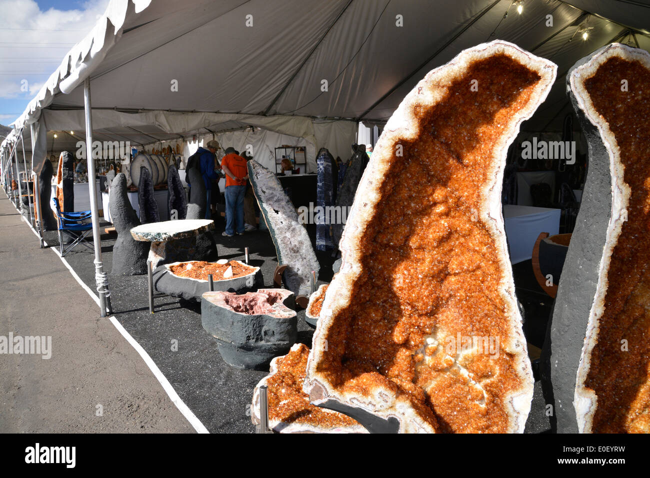 The annual Tucson Gem and Mineral Show draws vendors and buyers from