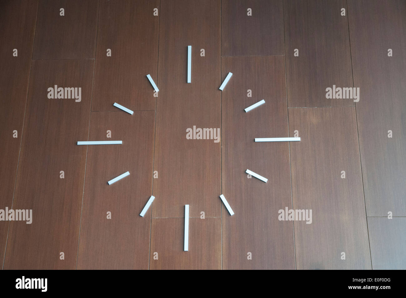 clock without numbers on the wall Stock Photo Alamy