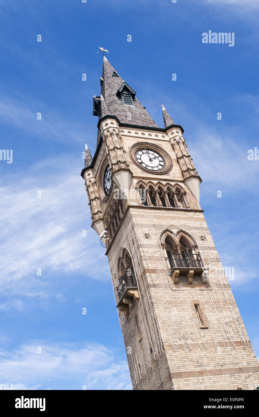 The clock tower Darlington town centre north east England UK Stock Photo