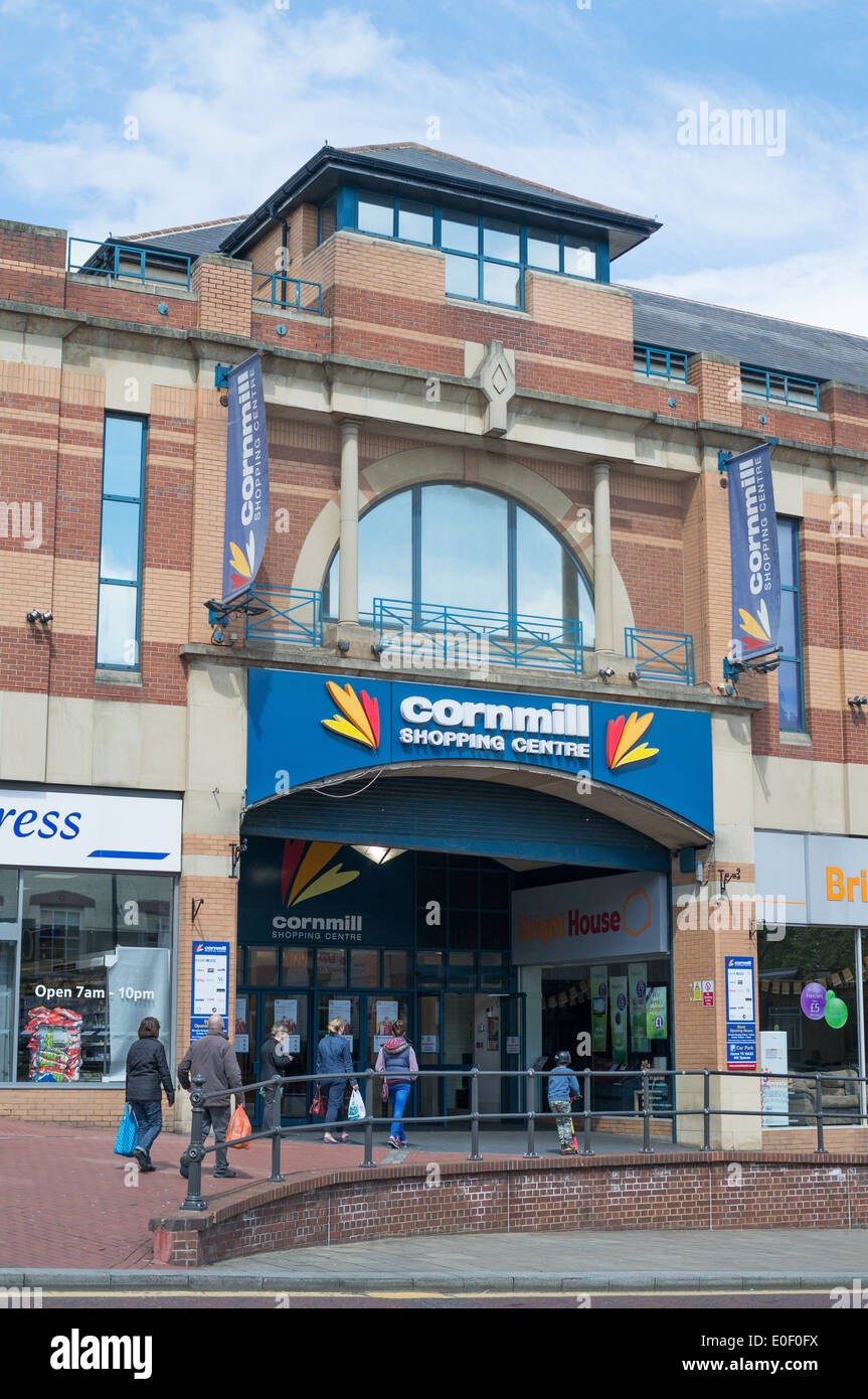 Entrance to Cornmill shopping centre Darlington town centre north east England UK Stock Photo