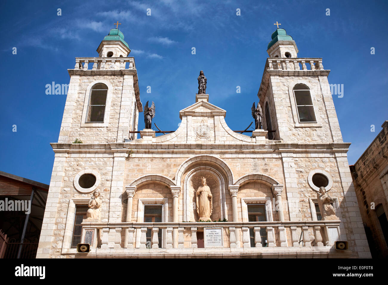 The Church at Cana in the Holy Land, built on the site of Jesus First Miracle Stock Photo