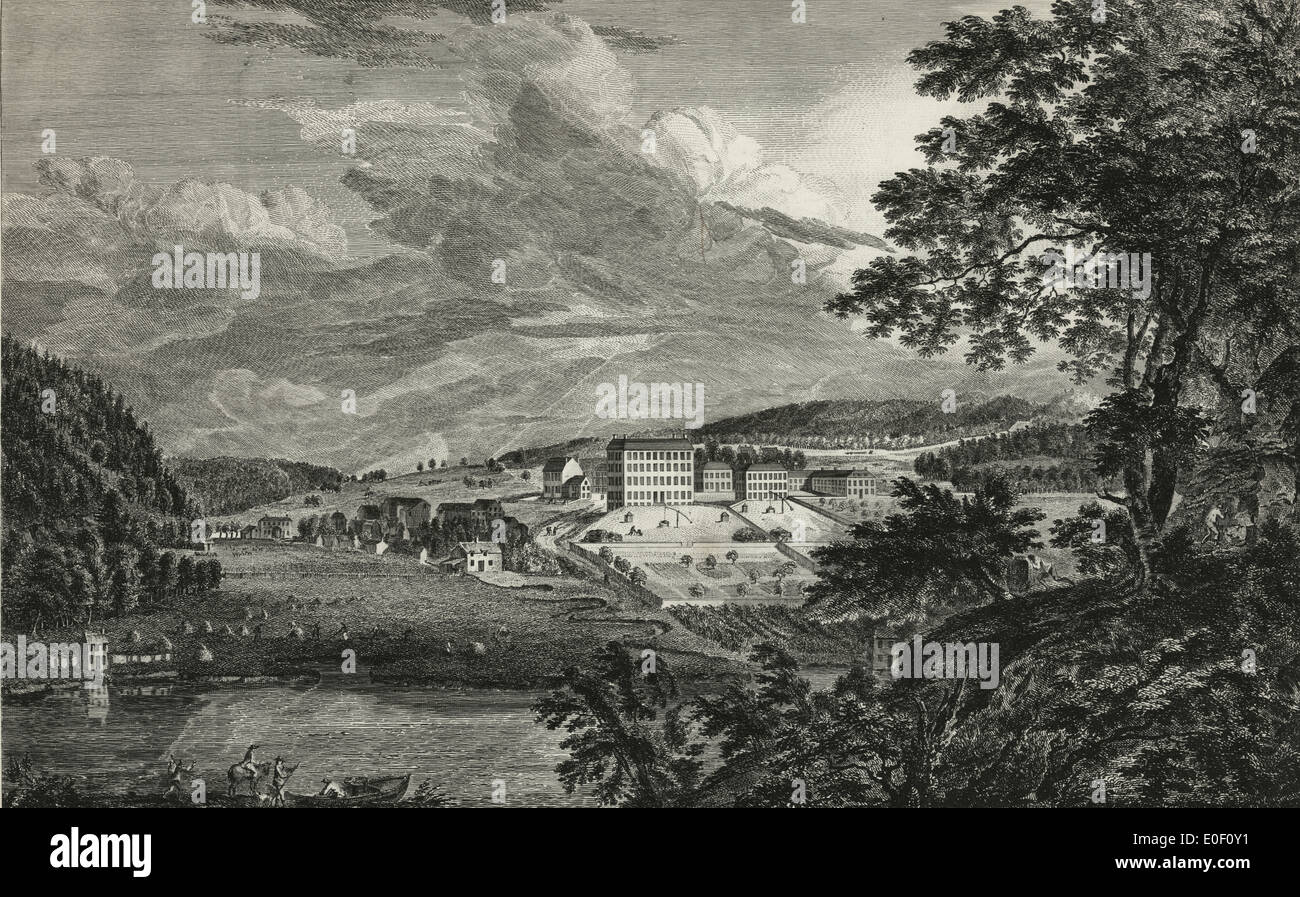 A view of Bethlehem, the great Moravian settlement in the province of