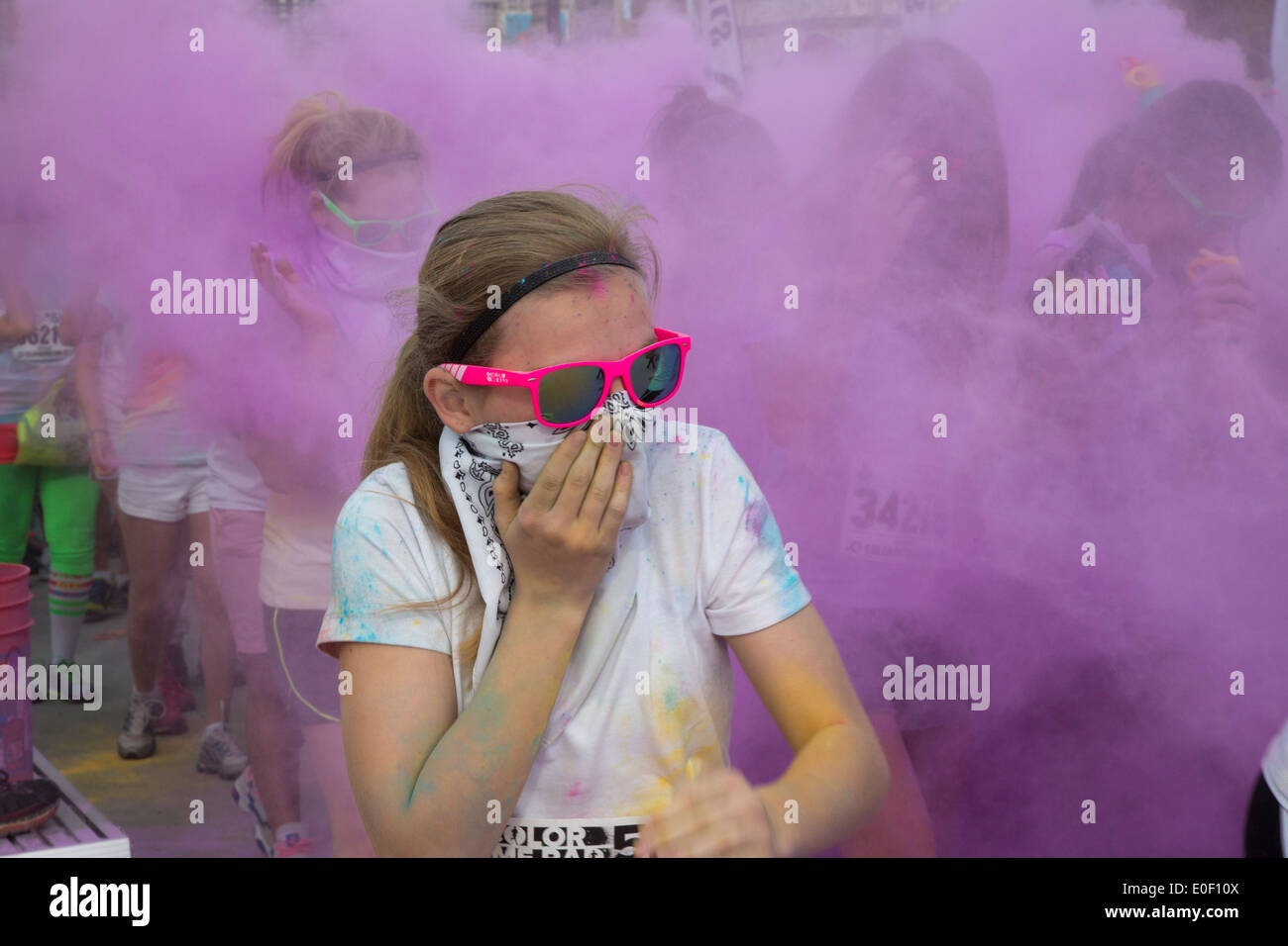 'Color Me Rad' 5K Run/Walk Stock Photo