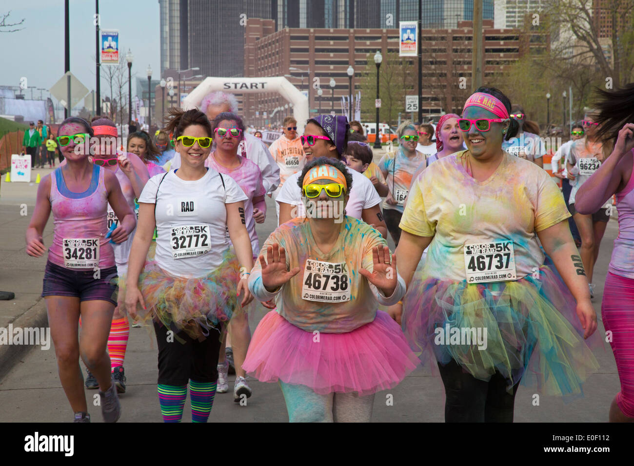 'Color Me Rad' 5K Run/Walk Stock Photo