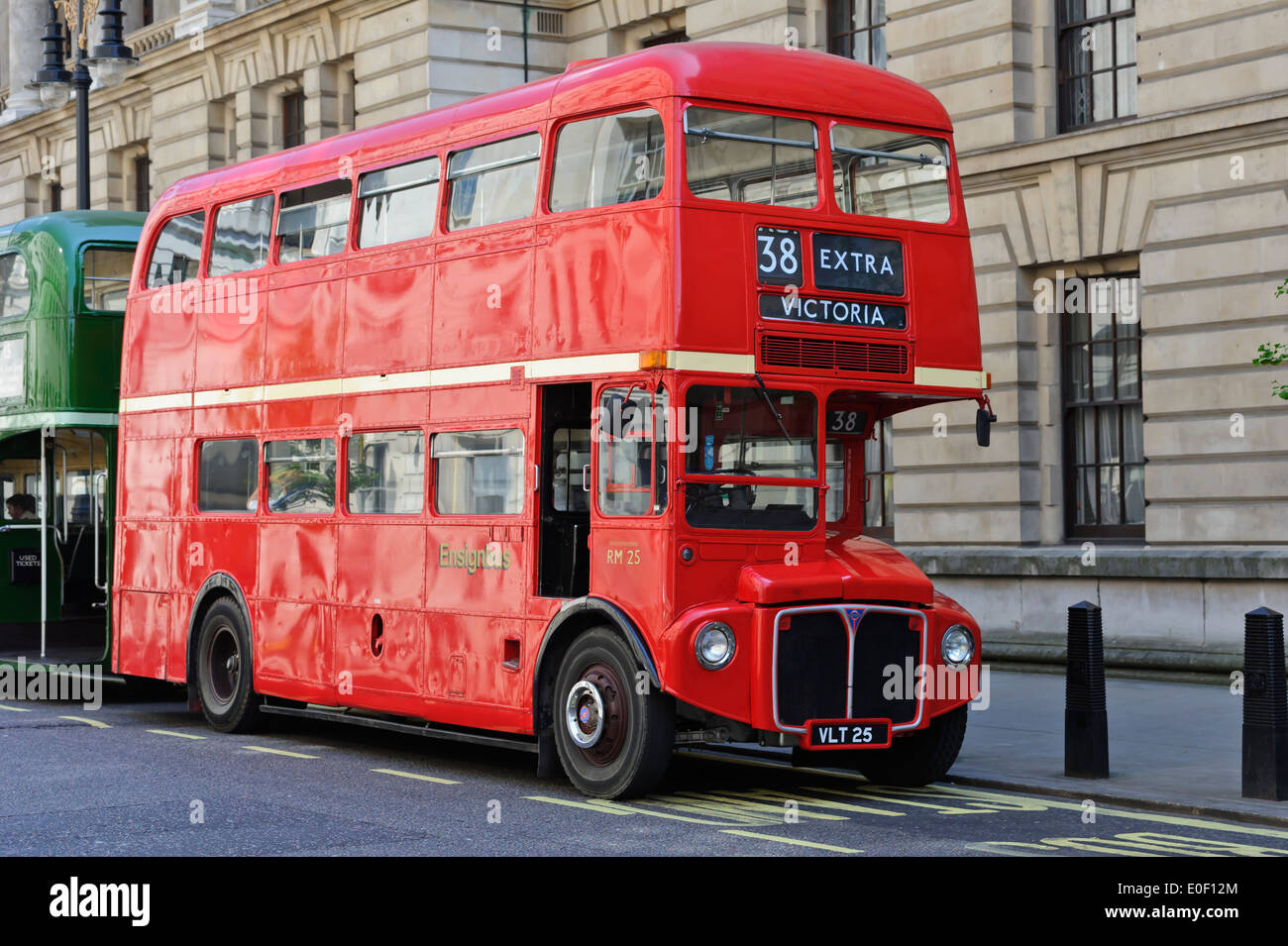Iconic British doubledecker Routemaster red bus in London, England