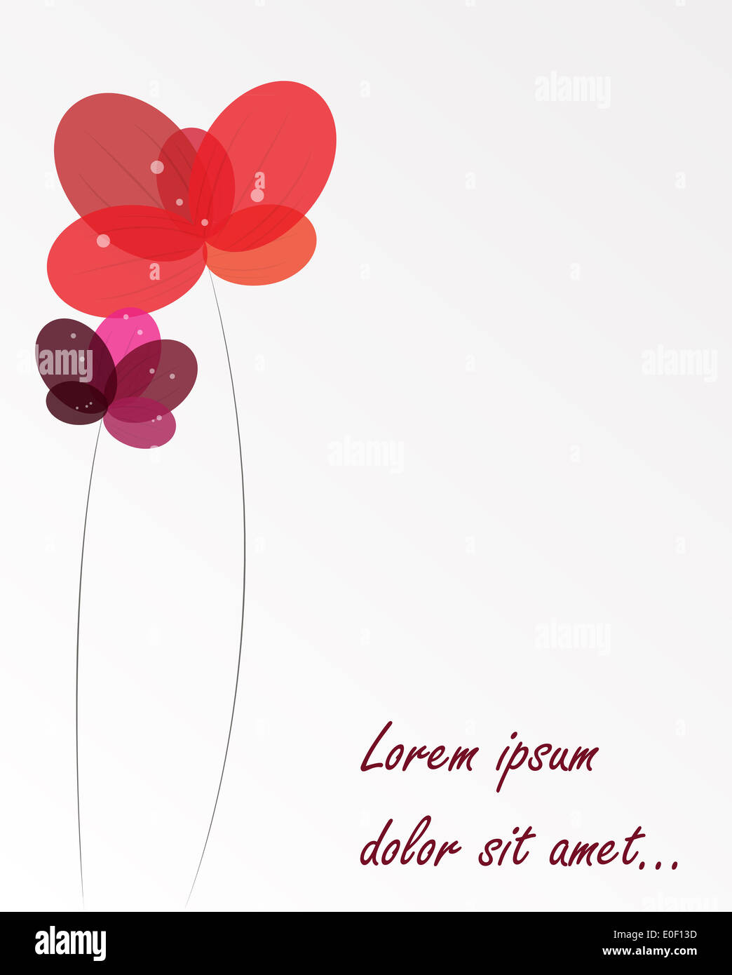 Abstract background with Flowers. Vector Illustration Stock Photo - Alamy