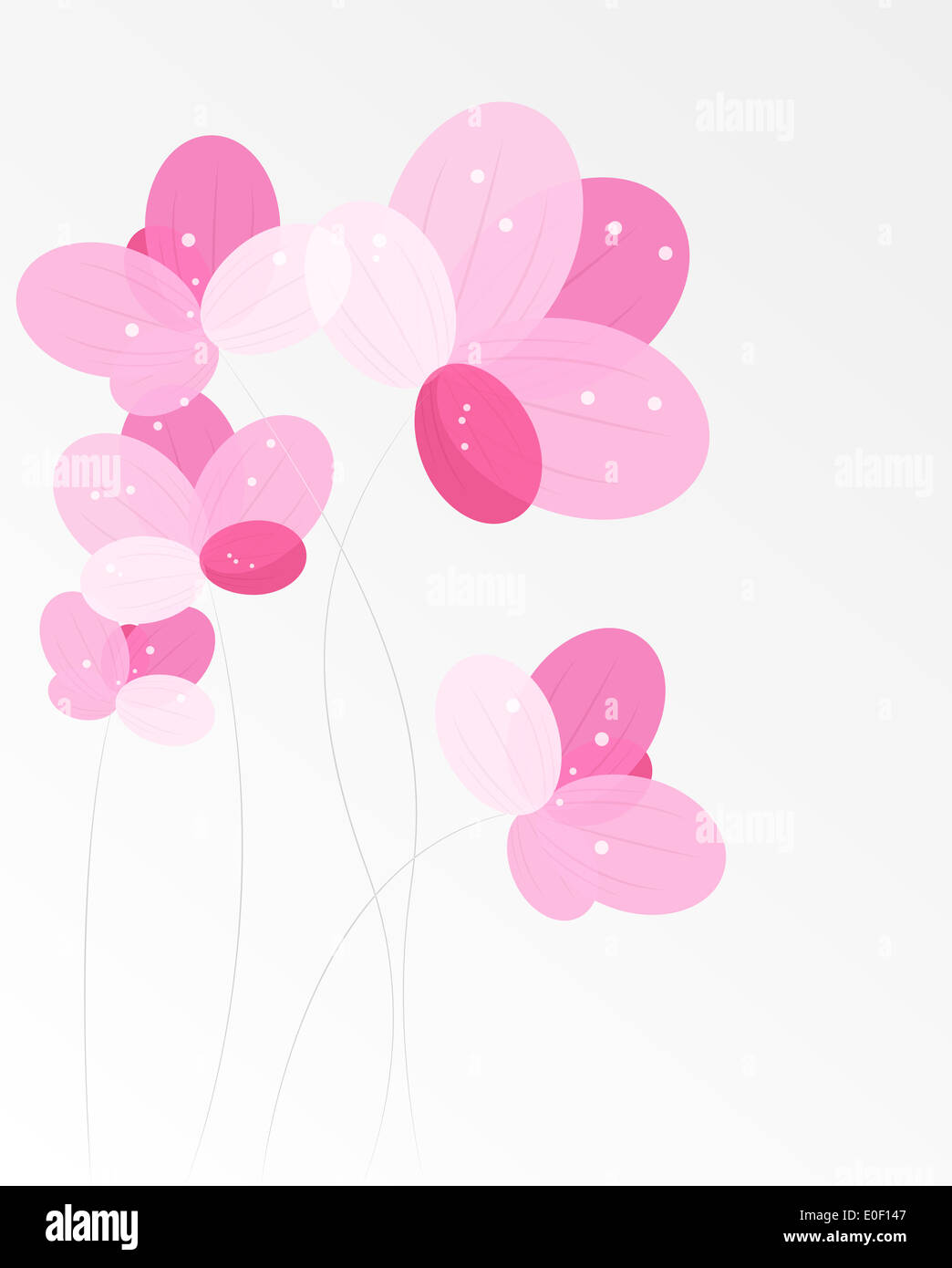 Abstract background with Flowers. Vector Illustration Stock Photo - Alamy