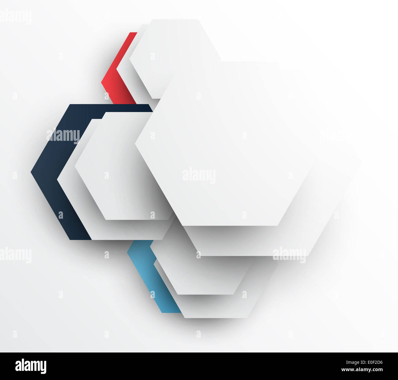 Design template with hexagons. Abstract illustration Stock Photo - Alamy