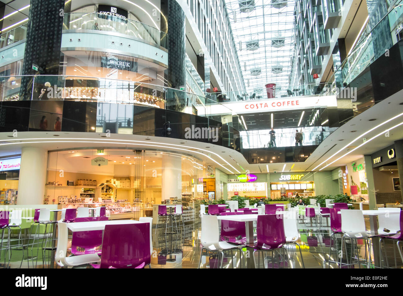 modern shopping mall Warsaw Poland Mokotow Stock Photo - Alamy