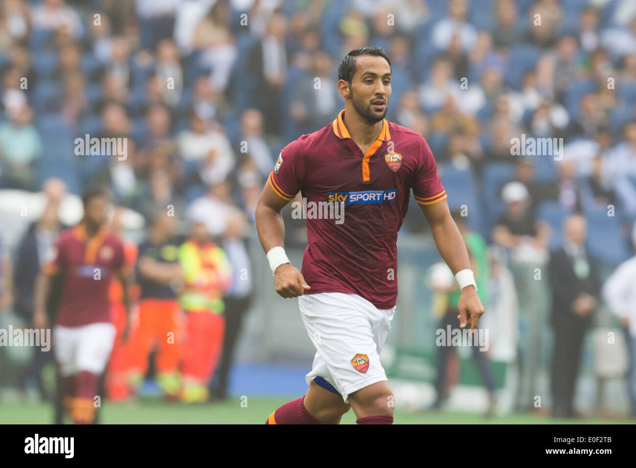 Rome, Italy. 11th May, 2014. Benatia of AS Roma during the Serie A match between AS Roma and FC Juventus on May 11, 2014, at Rome's Olympic Stadium. Credit:  Manuel Romano/NurPhoto/ZUMAPRESS.com/Alamy Live News Stock Photo