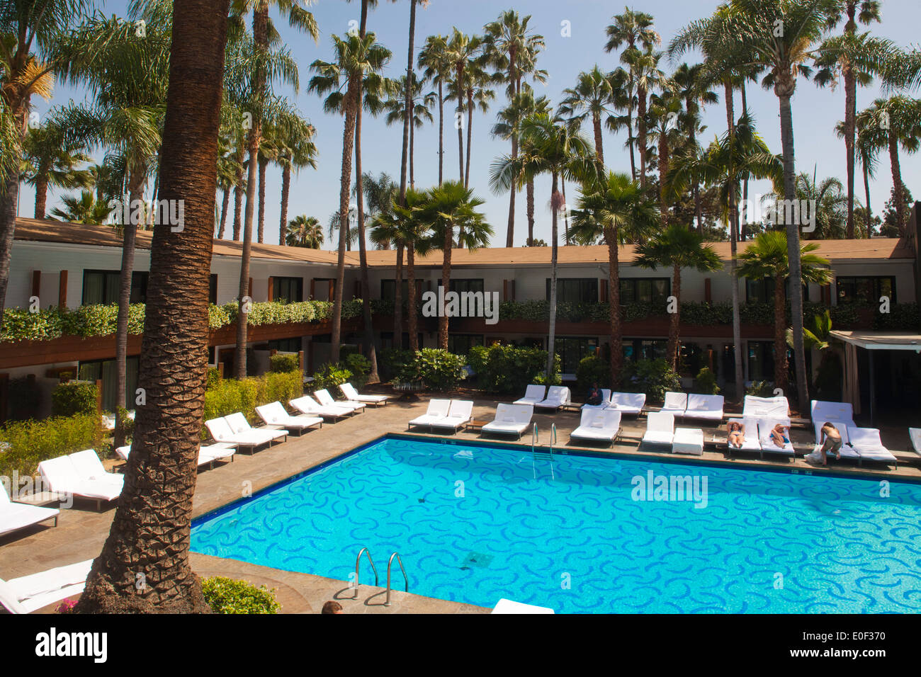 Pool, Roosevelt Hotel, Hollywood Boulevard, Hollywood, Los Angeles, California, United States of America  Stock Photo