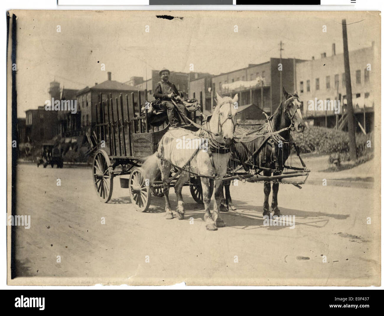 Wagon with Weinberg Department Store logo on the cab Stock Photo