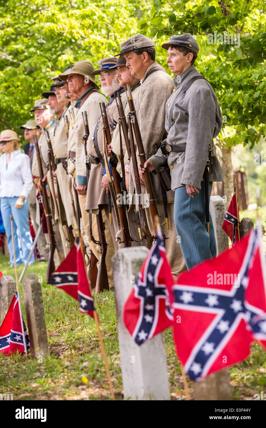 Civil War reenactors during Confederate Memorial Day events at