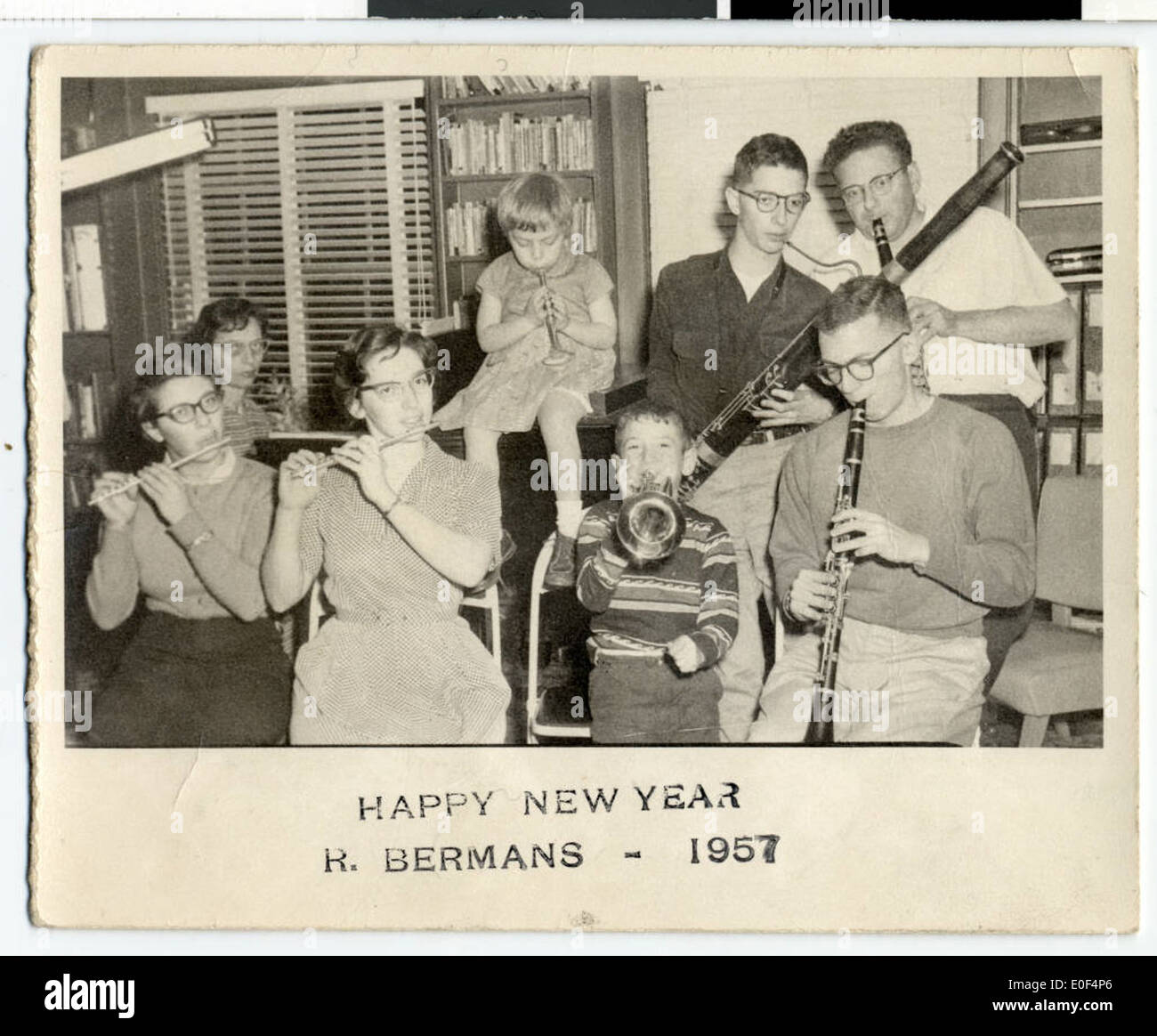Berman Family New Year's greeting card Stock Photo