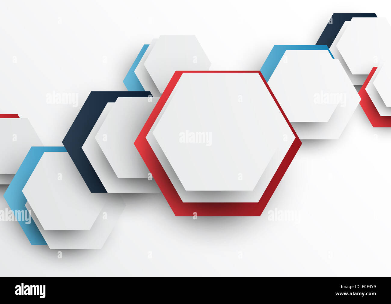 Abstract tech background with hexagons Stock Photo - Alamy