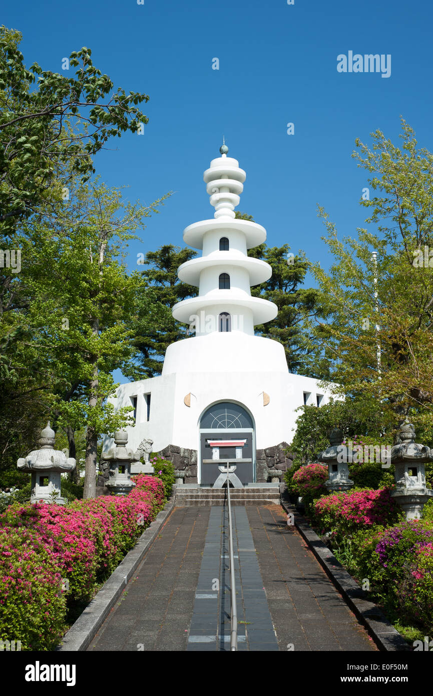 Temple near Kawaguchiko, Yamanashi Prefecture, Japan Stock Photo