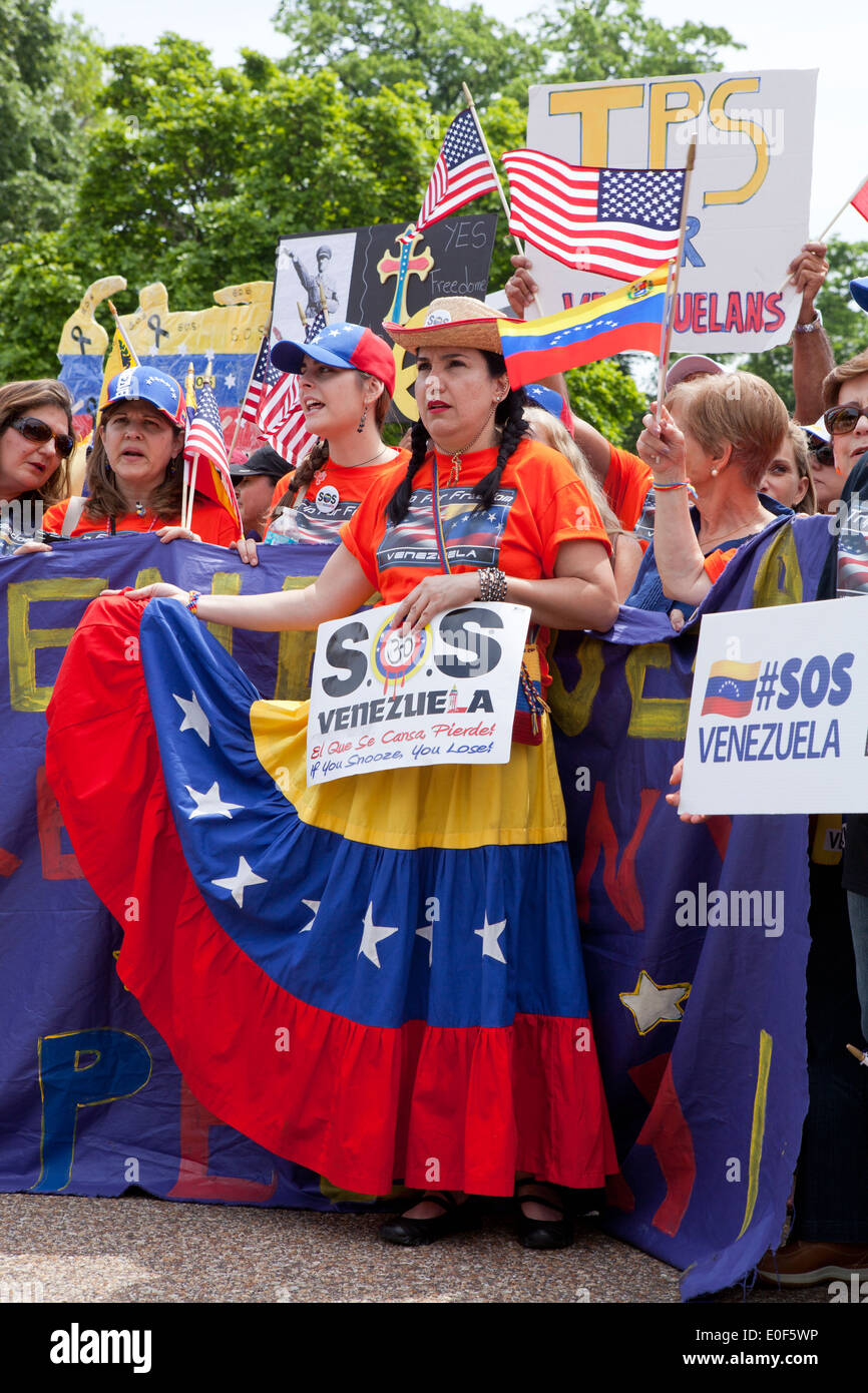 Venezuelan Anti Government protest in Washington, DC USA Stock Photo
