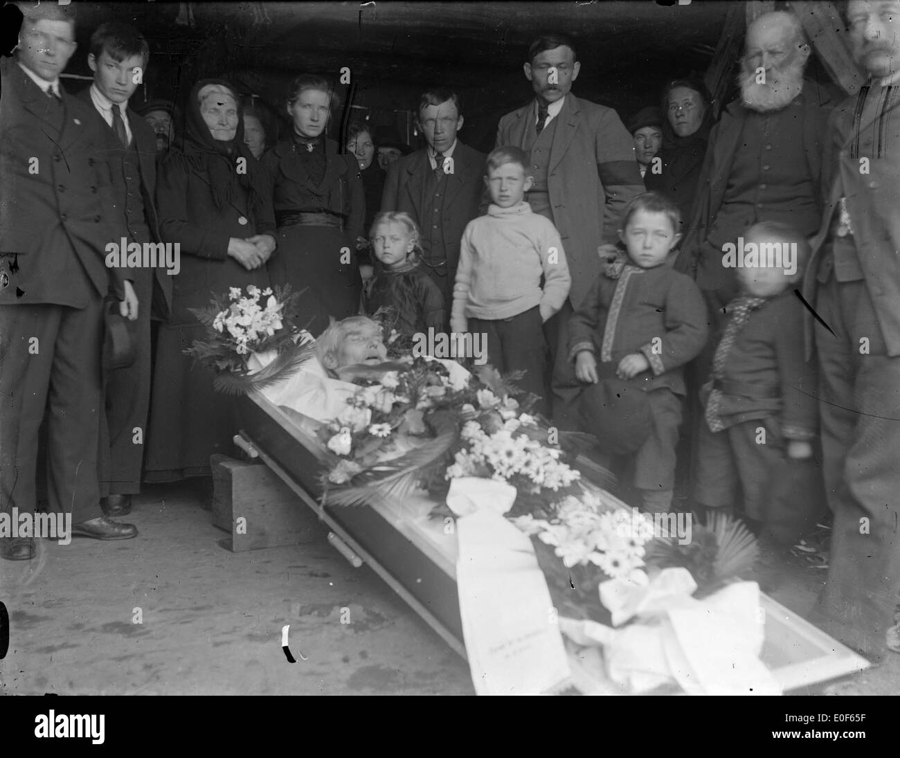 Funeral of Daniel Danielson Bjørkedal 1917 Stock Photo