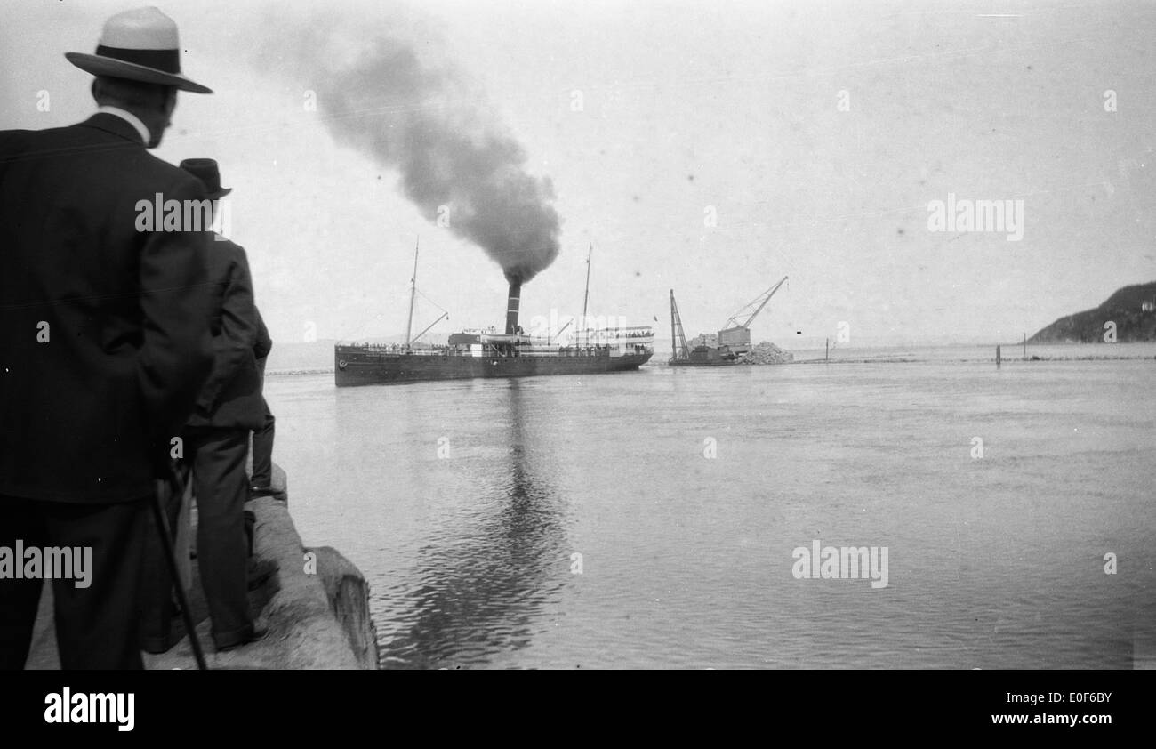 At Trondheim harbour, 1922. Stock Photo