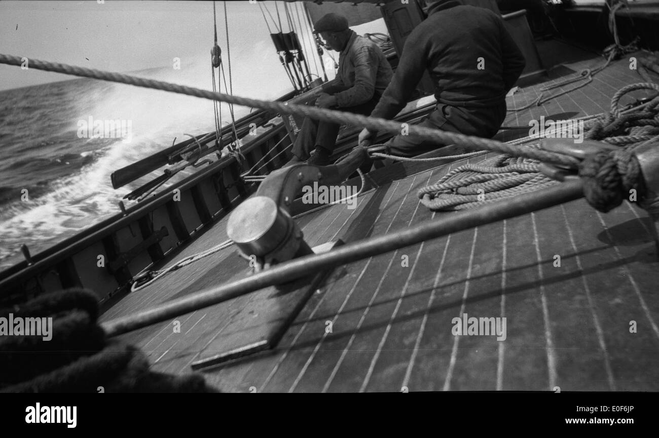 On the Boknafjord, ca. 1918-1920. Stock Photo