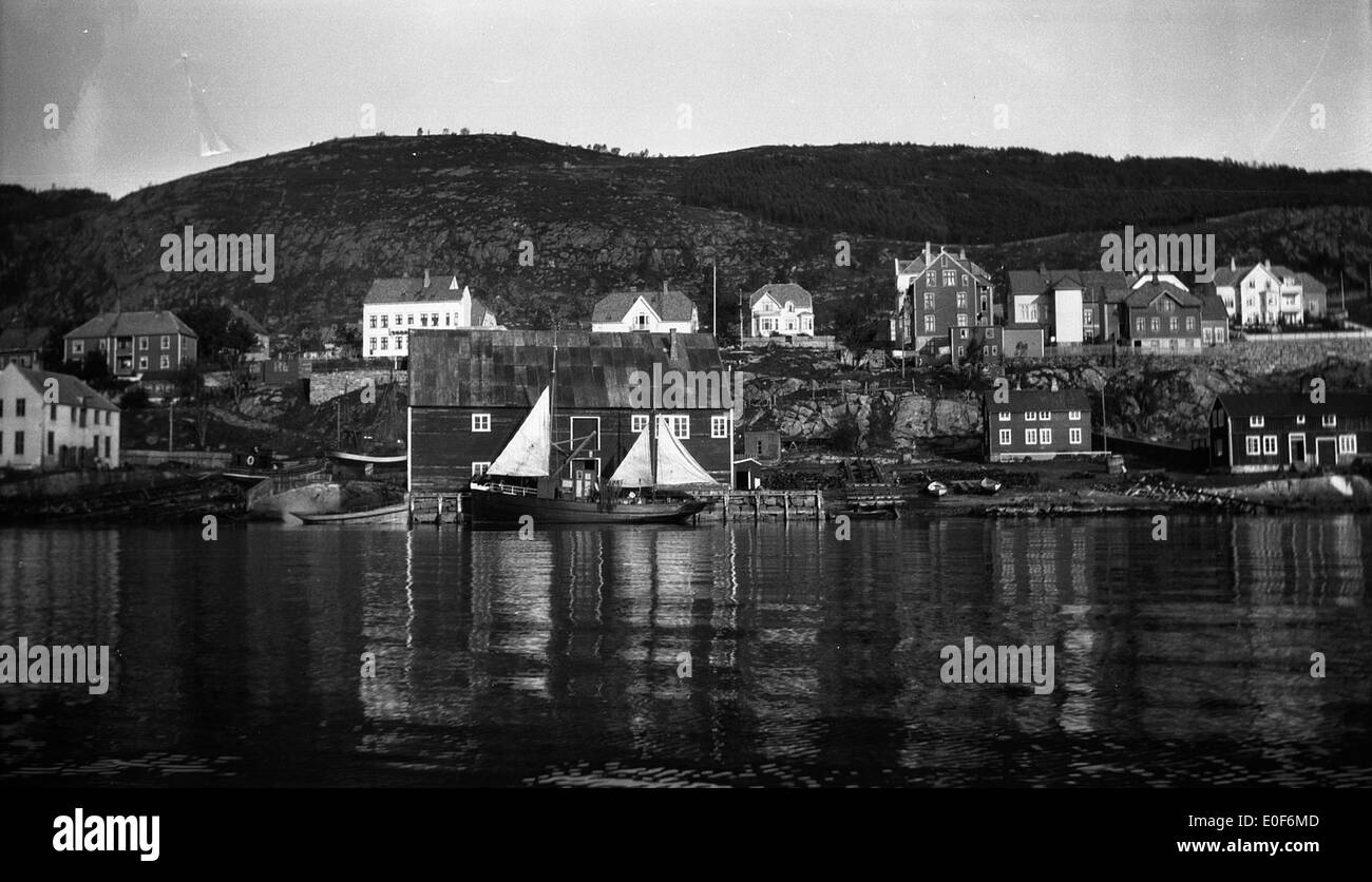 Ålesund harbour, 1922. Stock Photo