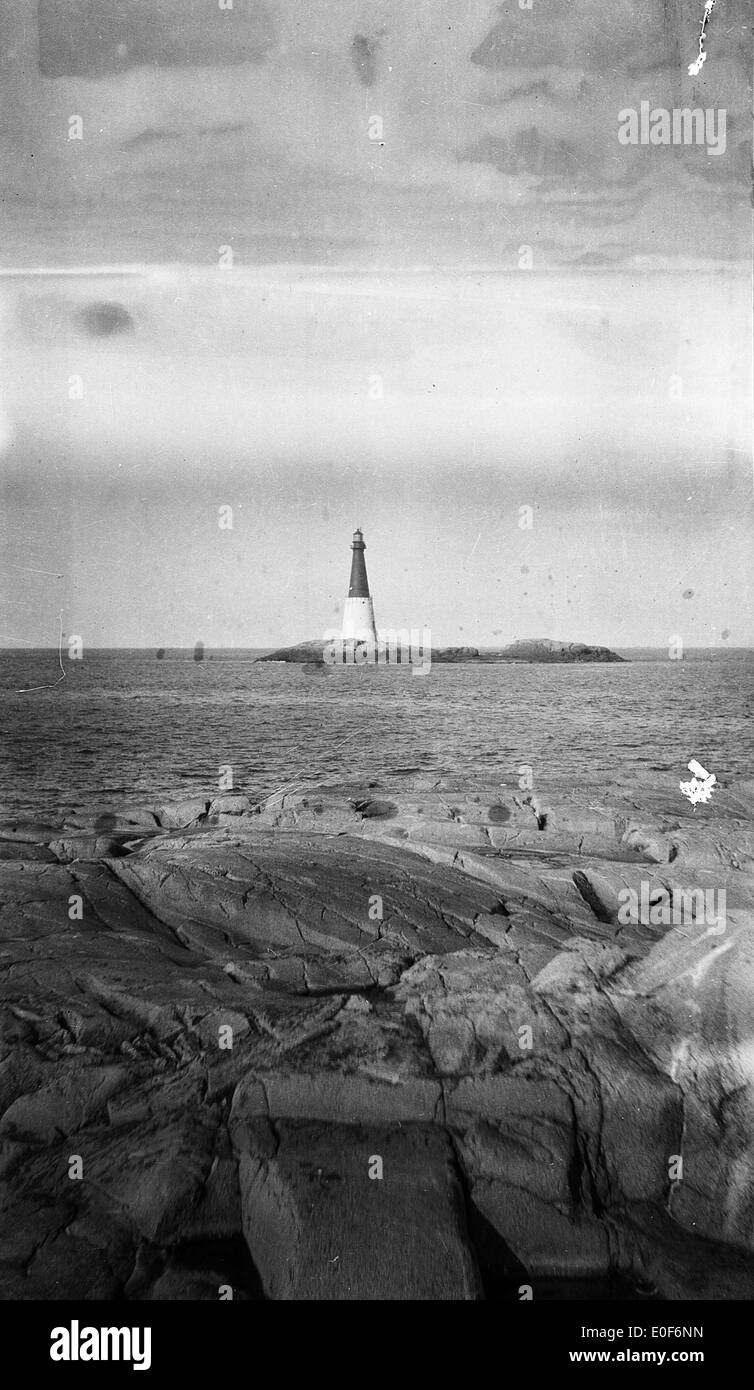 Grip lighthouse, 1923. Stock Photo