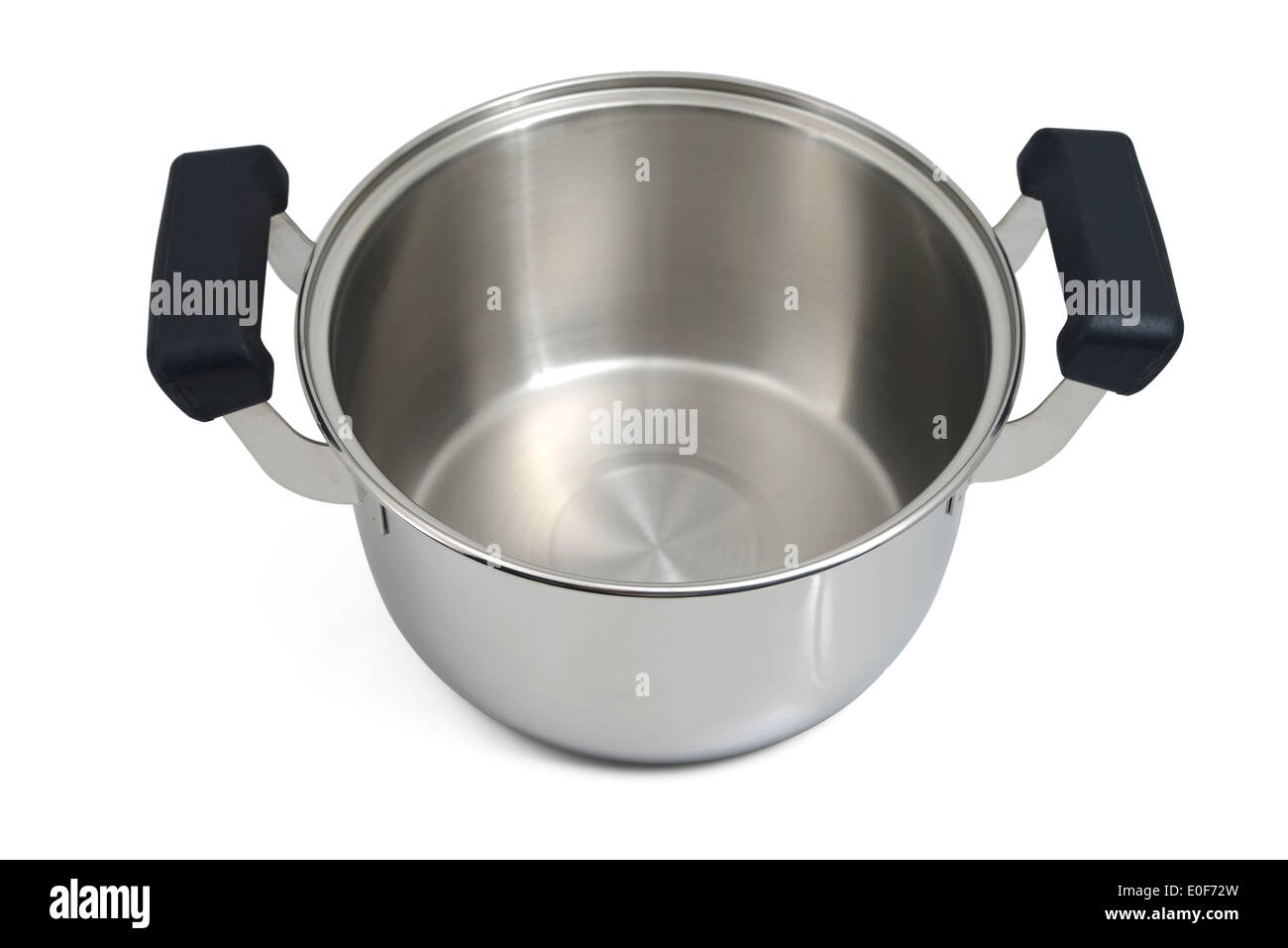 Stainless steel pot, Clipping path Stock Photo