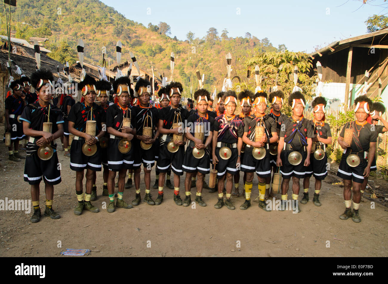 Group photo of a Naga group Stock Photo