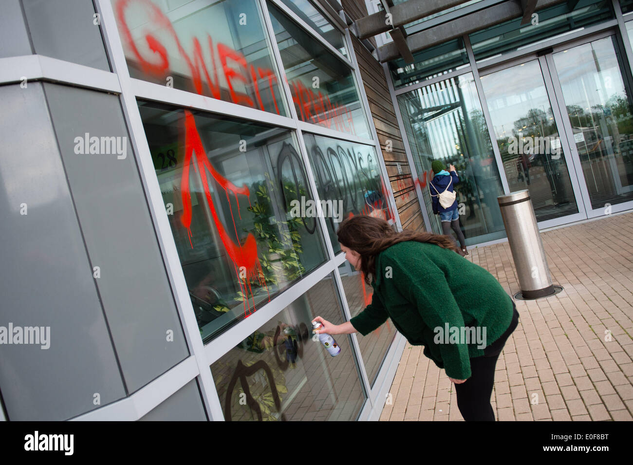 Wales Government Offices, Aberystwyth UK, Monday 12 May 2014 Three