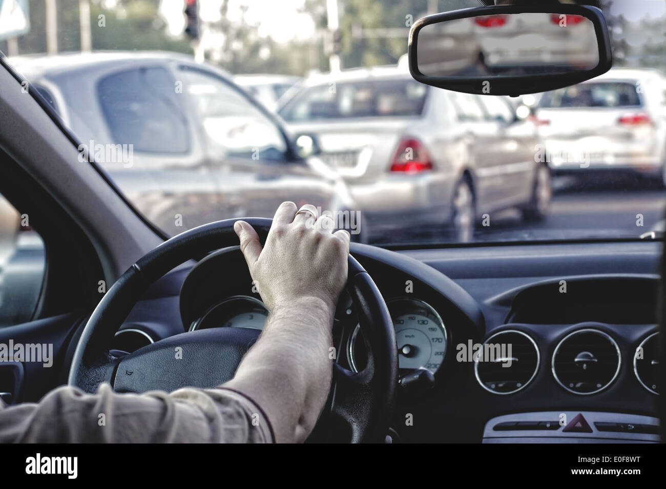 Rush hours in car Stock Photo Alamy