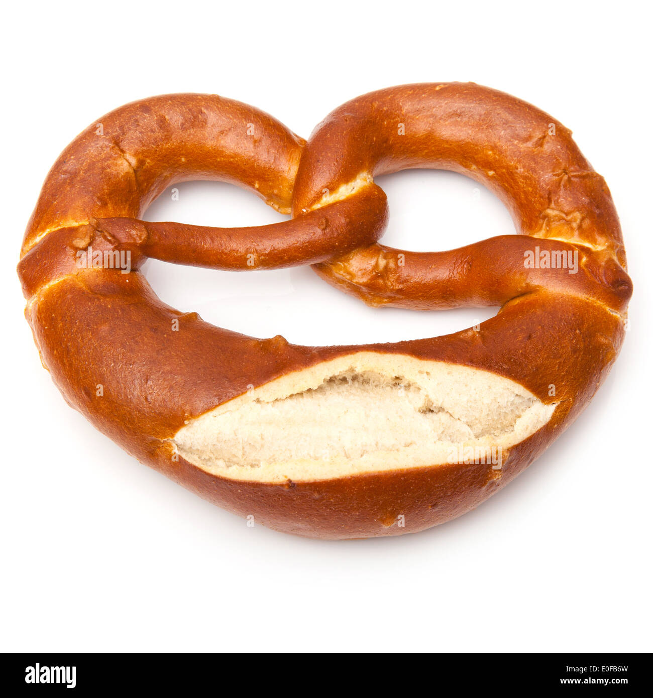Traditional German Pretzel isolated on a white studio background Stock Photo Alamy