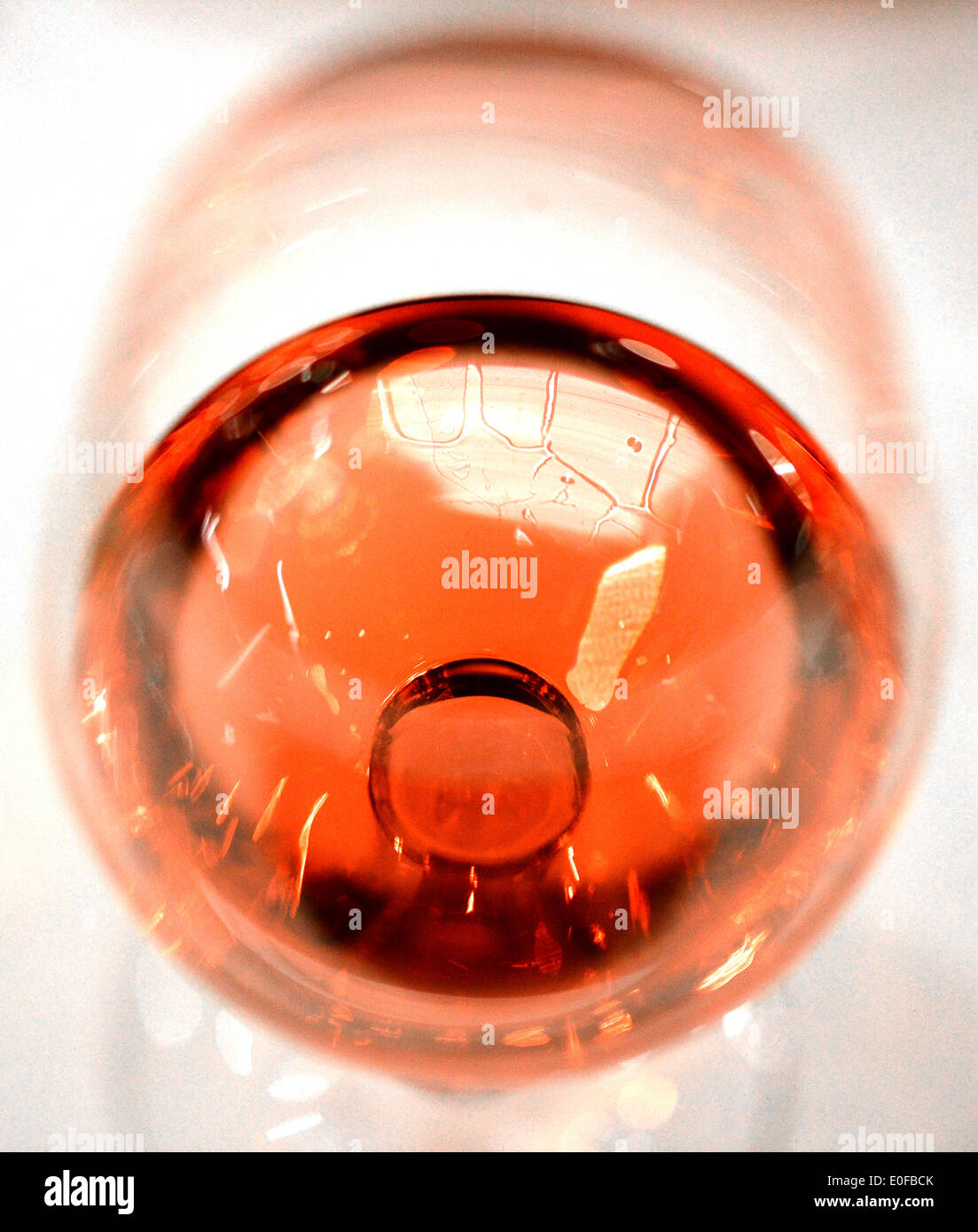 Berlin, Germany. 05th May, 2014. A glass of Rose wine is on display