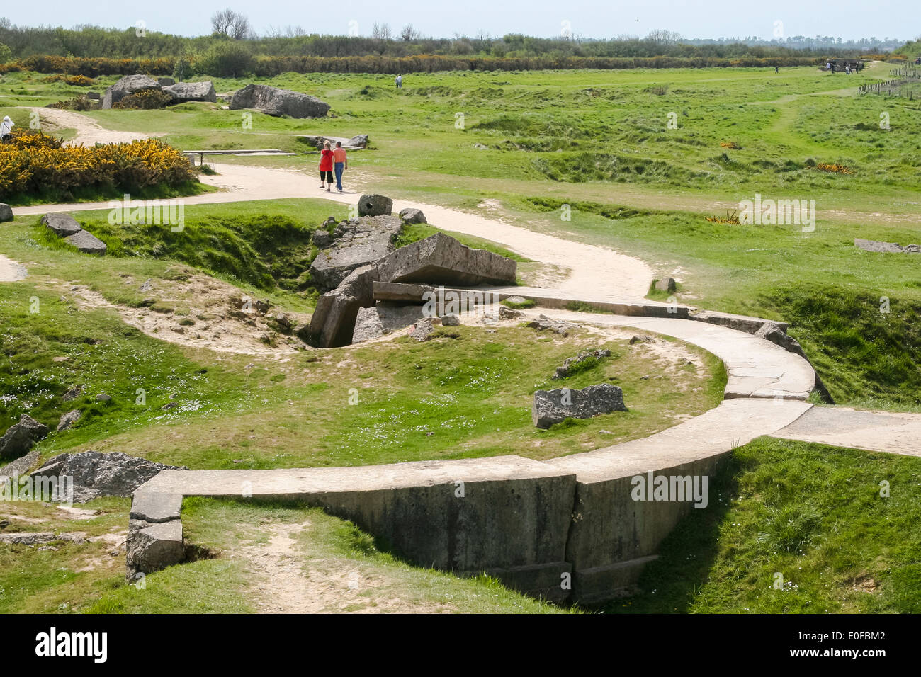 Pointe du Hoc, Normandy, France. Remnants of german fortifications from