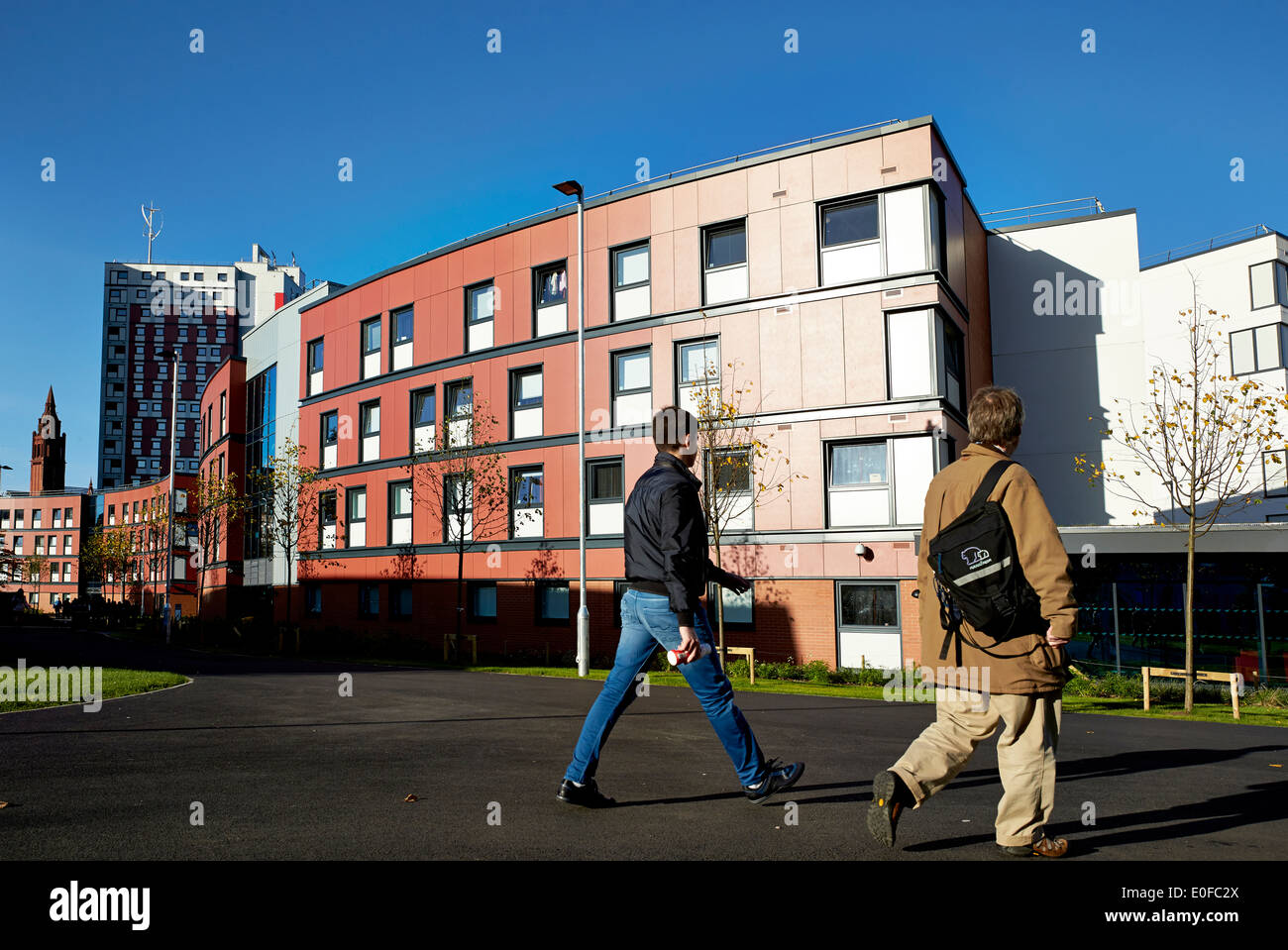 Aston University campus student residences in Birmingham Stock Photo