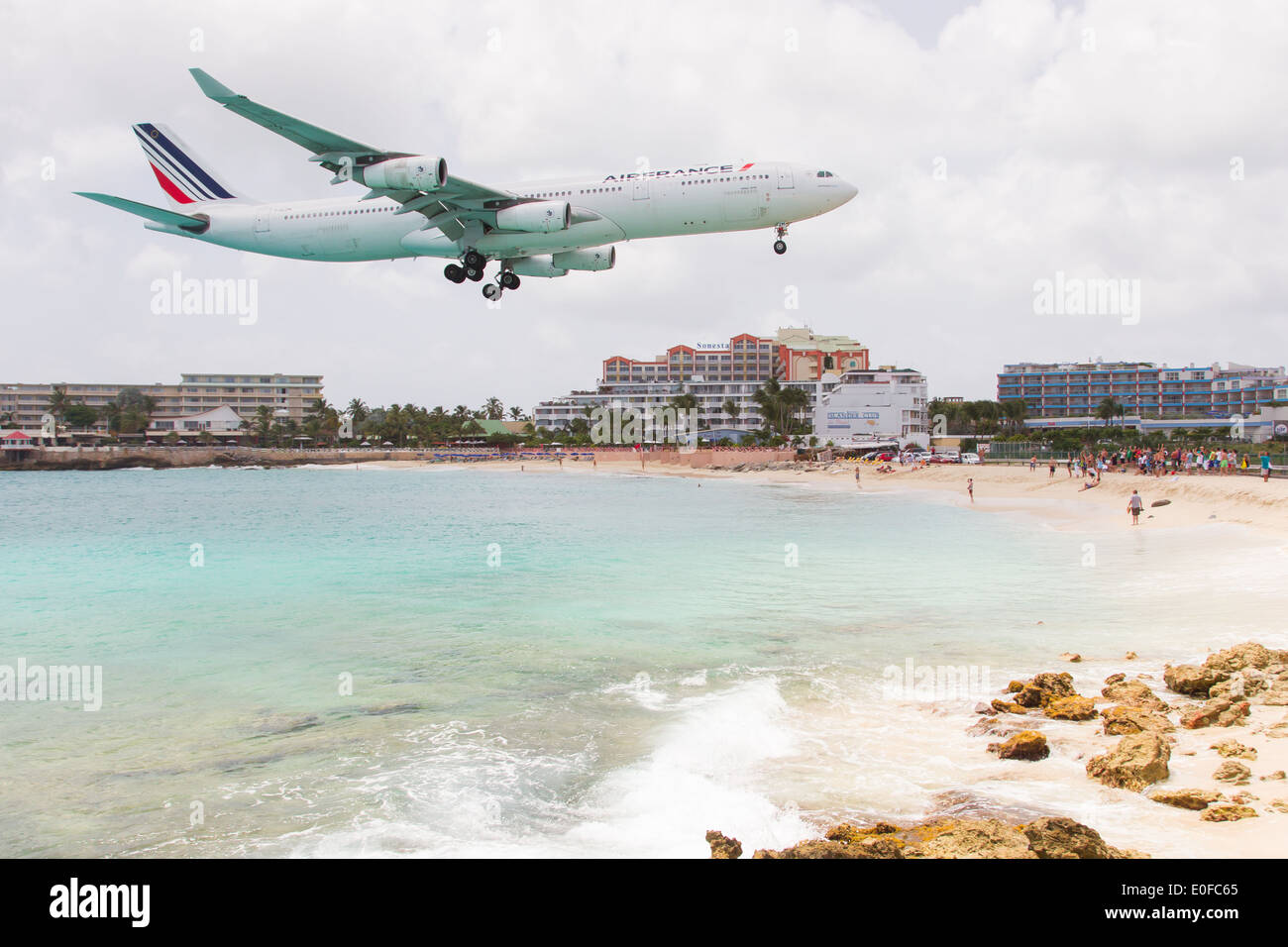 ST MARTIN ANTILLES - July 19: the tourist office Air France signs agreement to strengthen their partnership (joint Stock Photo