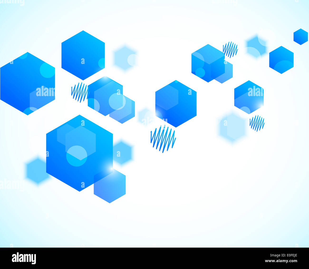 Abstract background with blue hexagons Stock Photo - Alamy