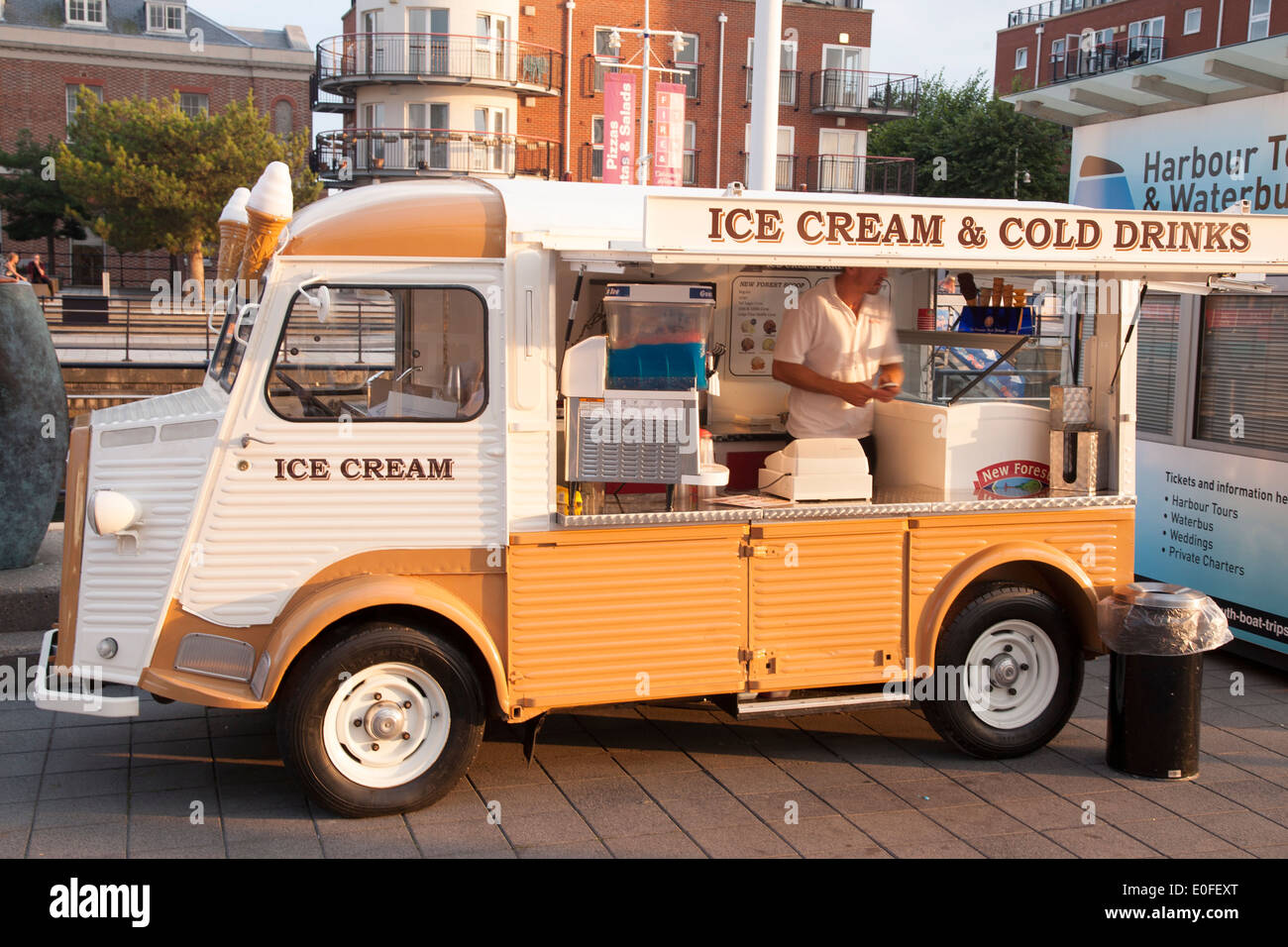 Traditional Ice Cream Van Gunwharf Quays Shopping Centre; Portsmouth