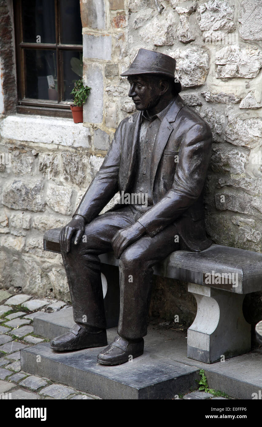 Statue in Durbuy..a Walloon city and municipality in Belgium Stock Photo