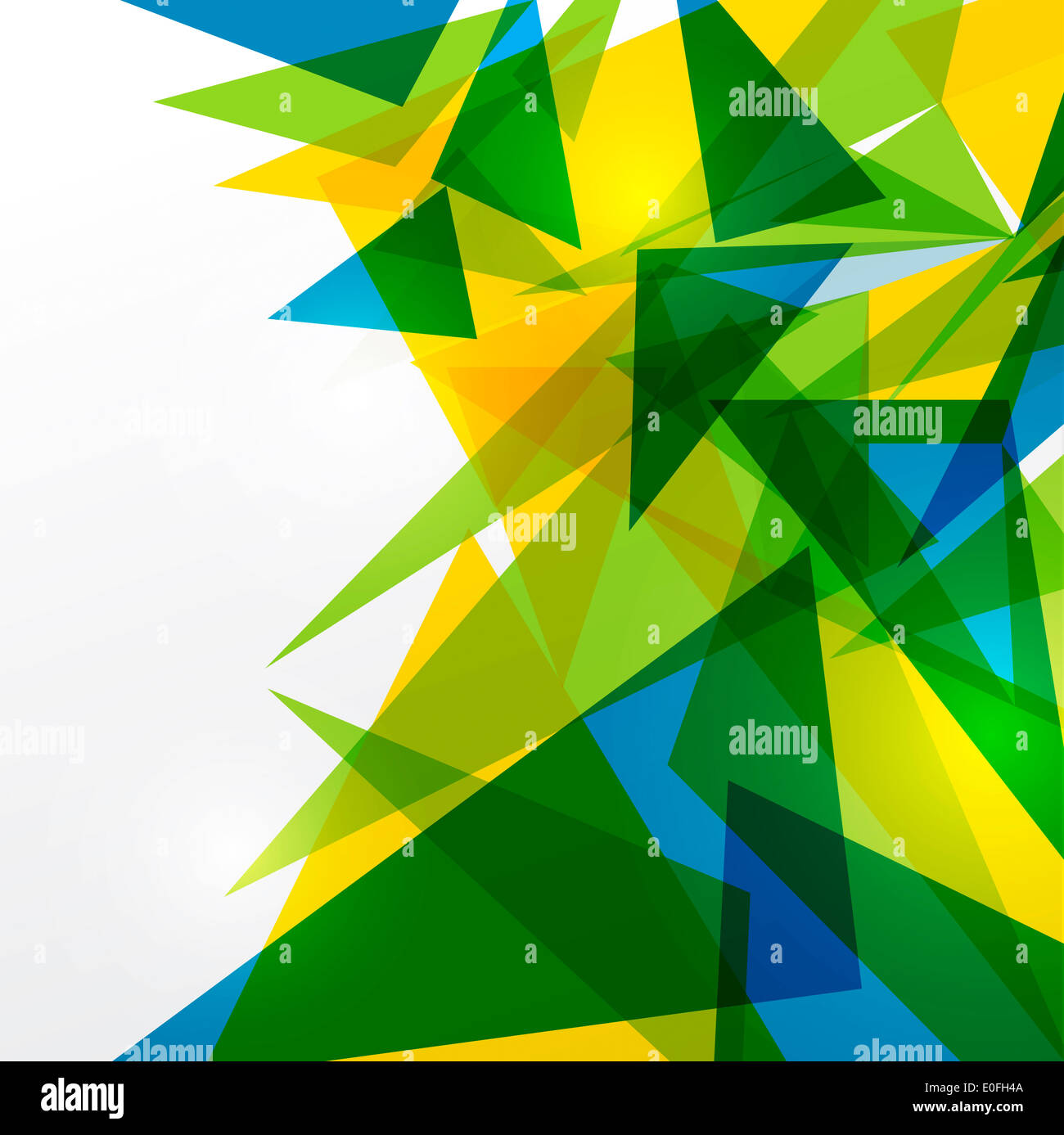 Abstract geometry background with brazil flag colors. Stock Photo