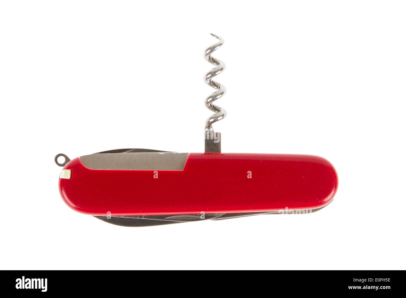 Swiss army knife, corkscrew, isolated on white Stock Photo Alamy