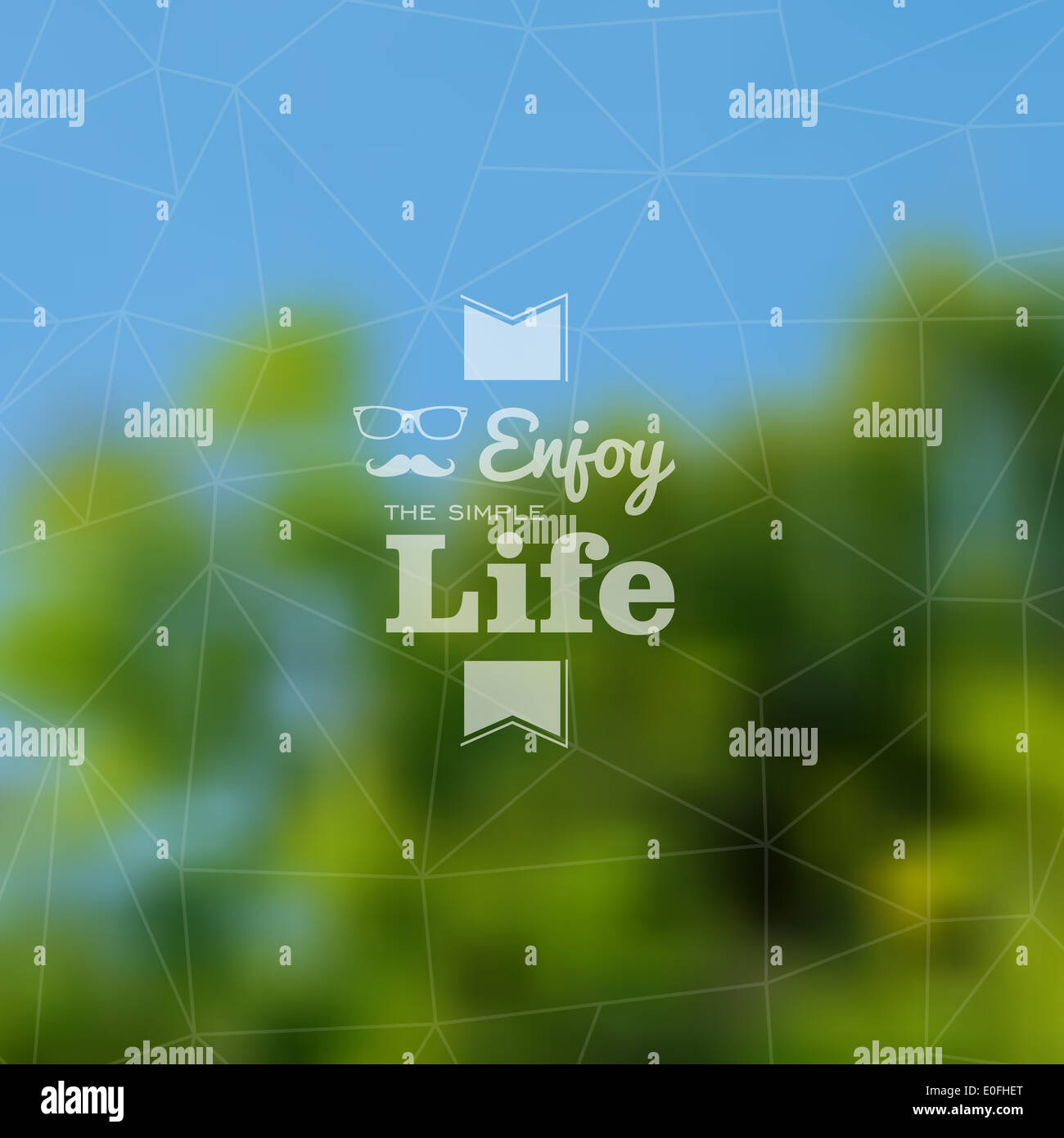 Enjoy life quote over blur nature background of tree in a park. Stock Photo