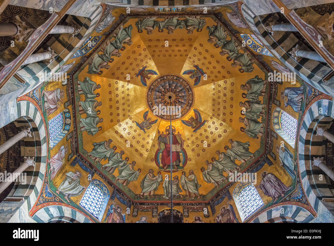 Aachen Cathedral cupola, Aachen, North Rhine Westphalia, Germany, Unesco World Heritage Site Stock Photo