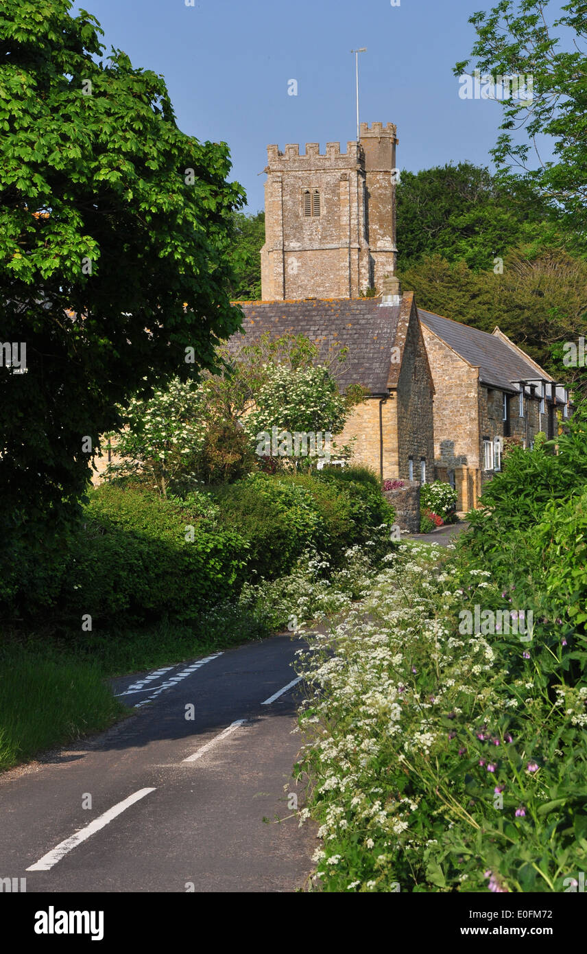 A view of the village of Askerswell in summer Dorset UK Stock Photo