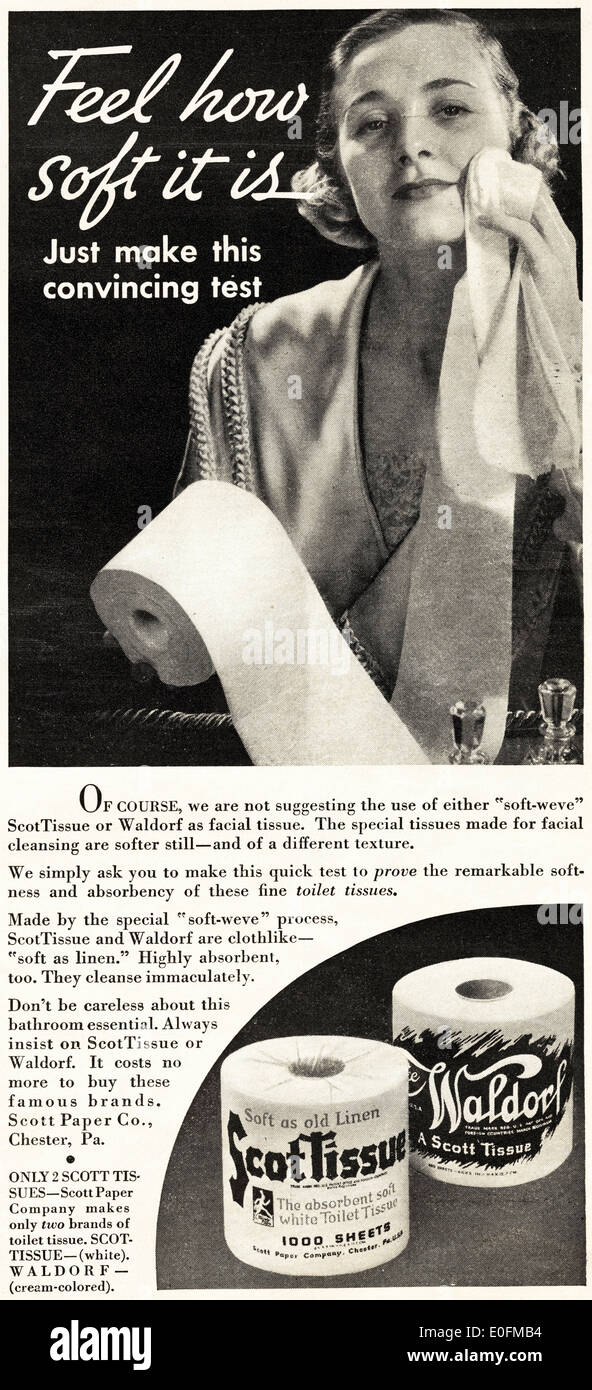 1927 Scottissue Toilet Paper Ad ~ Child Does Headstand, Vintage Health &  Beauty Ads