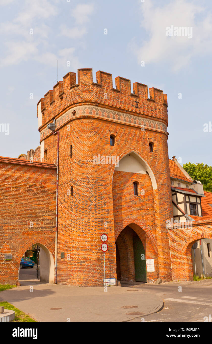 Medieval Bridge Gate (circa 1432) of Torun (former Thorn) town, Poland