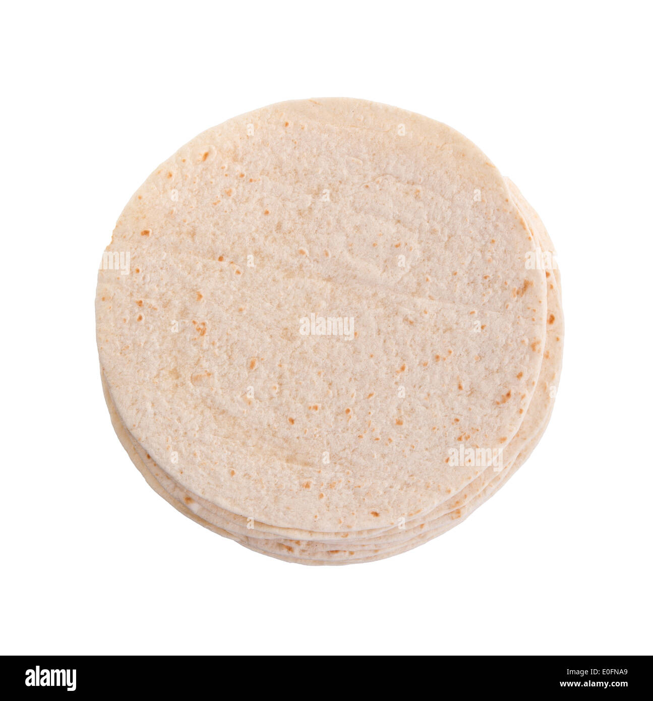 Tortilla Round Shell Wheat round tortillas, isolated on white background Stock Photo - Alamy