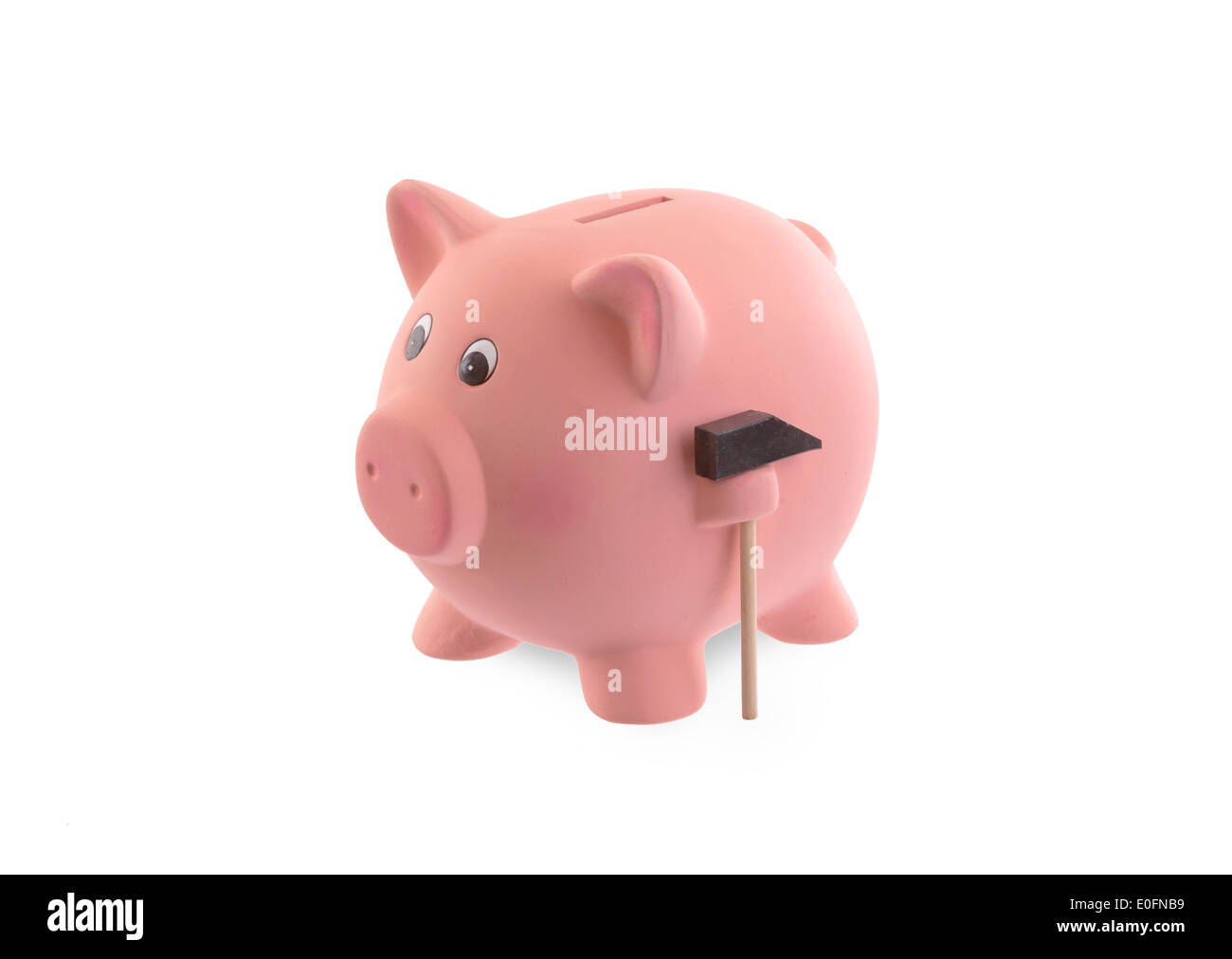 Unique pink ceramic piggy bank isolated on white Stock Photo - Alamy