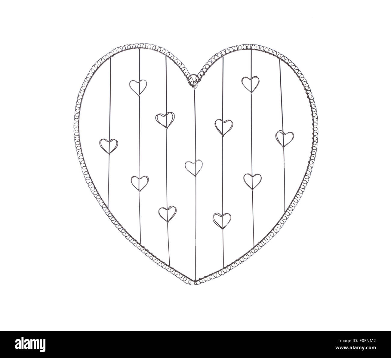 Metal heart isolated on a white background Stock Photo - Alamy